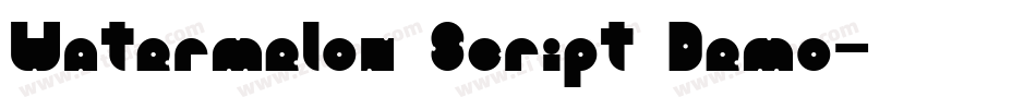 Watermelon Script Demo字体转换